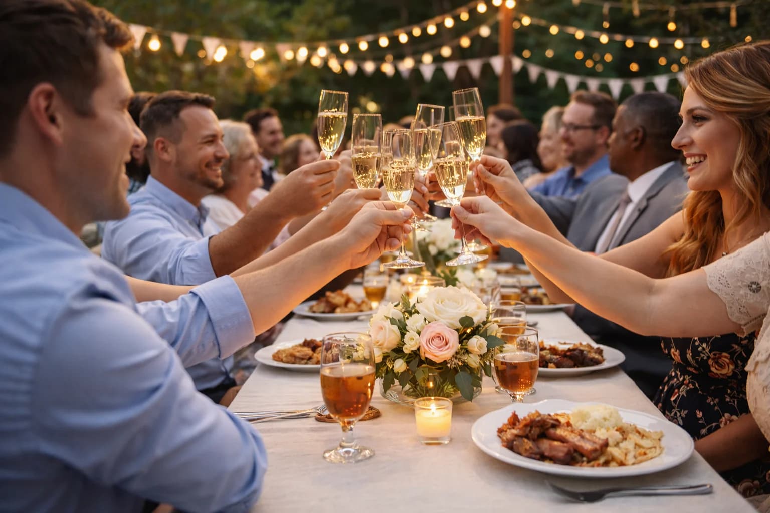 Wedding BBQ catering setup